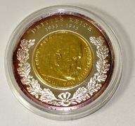 Medal z monetą - monety Niemiec 5 marek 1936 srebro 900 Hindenburg