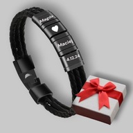 Bransoletka męska - grawer gratis - napis - prezent