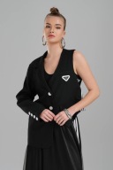 TW3 Marynarka kamizelka design TW-3 oversize L XL XXL czarna lampas 2W1