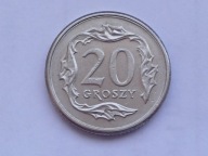 20 gr groszy 1998r Gruba Data, Nadlewy - DESTRUKT Wada Stemepl