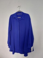 Damska kobaltowa niebieska elegancka koszula plus size 52, 54