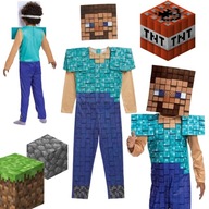 STRÓJ KARNAWAŁOWY DLA CHŁOPCA MINECRAFT STEVE KOSTIUM DLA DZIECI NA BAL 7-8