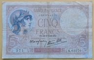 FRANCJA 5 FRANKÓW 1939 !!!!