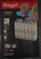 KAYET MARKERY DWUSTRONNE PERMANENTNE WODOODPORNE DWIE KOŃCÓWKI 3 I 6 MM