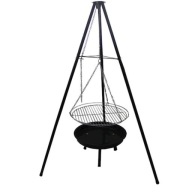 PALENISKO TRÓJNÓG GRILL RUSZT OGNISKOWY OGRODOWY WISZĄCY DUŻY 50CM OGNISKO