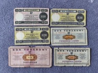 Zestaw 6 Bonów Towarowych PRL 10 cent - 1 Dolar Różne stany