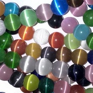 H6- KOCIE OKO - KOLOR - kula - 10mm - 15 sztuk