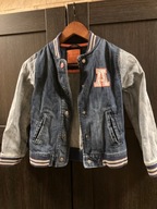 BLUZA JEANSOWA NEXT DZIEWCZ 128 CM GRANAT-NIEBIESKI