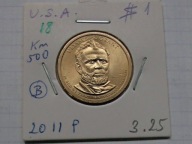 1 dolar 2011 Ulysses Grant, mennica Philadelphia, holder, seria prezydenci