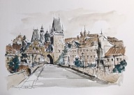 Praga akwarela format a4 autor R. Kępa