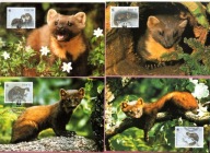 Irlandia 1992, MC FDC 4szt. WWF, las, gryzonie, kuna leśna