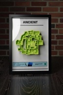 Obraz na ścianę ,biurko w ramce CS 2 counter strike 2 ANCIENT Mapa 3D