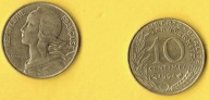 Francja 10 Centimes 1994 r. Bee