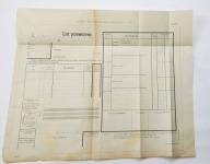 List przewozowy Królestwo Polskie 1892 r.