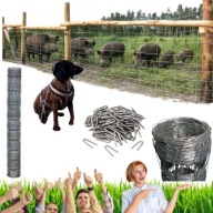 SIATKA OGRODZENIOWA OCYNKOWANA 150CM X 50M UNIWERSALNA + SKOBLE GRATIS