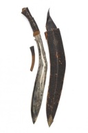 Nadzwyczajnie wielki KUKRI (India) z pochwą, ca. 1900