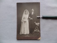 KATOWICE KATTOWITZ SCHOLZ PARA MŁODA STOLICZEK FOTO TEKTURKA przedw.- 4