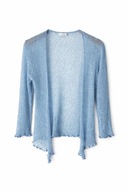 Błękitna ażurowa narzutka S/M fairycore mermaidcore falbanki zwiewna y2k