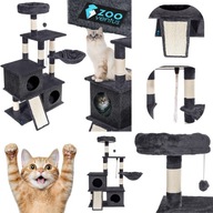 DRAPAK WYSOKI DLA KOTA SLUPEK 2W1 5 POZIOMOW LEGOWISKO BUDA DOMEK + ZABAWKI