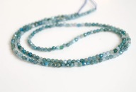 Naturalny APATYT kulka kulki kule fasetowane 2mm sznur