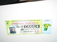 GÓRNIK ŁĘCZNA - POLAR WROCŁAW bilet 16.06.2001 II Liga
