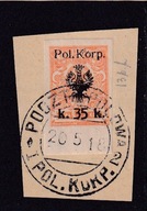 ZNACZEK : POLSKA - I POLSKI KORPUS - POCZTA POLOWA - NA WYCINKU.