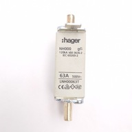 Wkładka topikowa Hager 500V 63A NH000 gG
