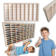 PÓŁKA NA SAMOCHODZIKI AUTKA RESORAKI HOT WHEELS ORGANIZER 80 MIEJSC SKLEJKA