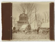 J41 CK KuK Żołnierze Front Wschodni tabory wozy uzbrojenie kapliczka