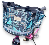 Koszyk w motyle miętowe turkusowe na rower koszy na miasto zakupy i prezent