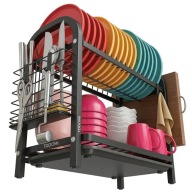 SUSZARKA DO NACZYŃ DWUPOZIOMOWA OCIEKACZ TALERZE SZTUĆCE