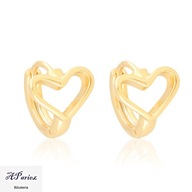 Eap30860 Kolczyki dziecięce złocone serduszko