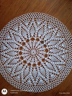 Serwetka .szydełkowa ok 40 cm - bielutka