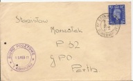 BIURO POCZTOWE 1 KORPUSU -koperta -obieg 1941 rok -datownik dwuobrączkowy