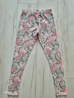 Reserved Kids Legginsy dziewczęce 152 nadruk kwiaty liście