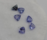 Naturalne tanzanity 3,92 ct - 6 szt. na kolczyki, naszyjnik tanzanit