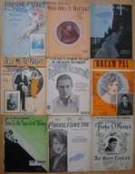 GRAFIKA OKŁADKI -9 NUT NA FORTEPIAN -lata 20-te XX wieku USA