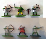 Żołnierzyki zestaw 6 sztuk kusznik rycerze łucznicy