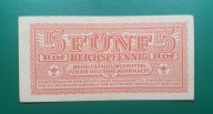 Niemcy Banknot 5 Fenigów Rpf, Wehrmacht