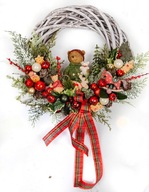 Świąteczny bożonarodzeniowy wianek na Boże Narodzenie 39 cm