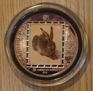 ALBRECHT DURER - HARE - ZAJĄC KRÓLIK 10 $ DOLARÓW VIRGIN ISLANDS 1 OZ CERTY
