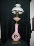 --[@t3] DOBRA-CENA-Porcelanowa Lampa Naftowa XIXw