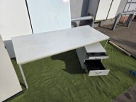 Biurko szare 200 x 80 + szafa aktowa +kontenerek