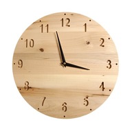 Zegar ścienny drewniany Wiąz 30cm - wykonany z drewna prezent