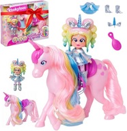 KOOKYLOOS ZESTAW RAINBOW UNICORN TĘCZOWY JEDNOROŻEC LALKA IRIS