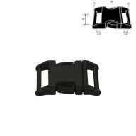 Klamra zatrzaskowa metalowa – Matowa czerń 16mm