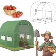 TUNEL OGRODOWY SZKLARNIA ALTANA NA WARZYWA OWOCE 4 m² FOLIA + STELAŻ 2x2m