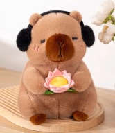 Miś Pluszak Kapibara Ze Słuchawkami 25cm