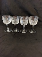 Piękne kryształowe kieliszki z ciężkiego kryształu 4 sztuki