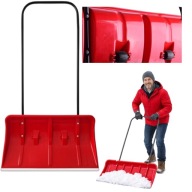 ZGARNIACZ DO ŚNIEGU ŁOPATA SZUFLA DO ODŚNIEŻANIA CZERWONA MOCNA DUŻA 80cm